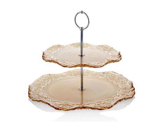 Dantel Luster Amber 2 Katlı Etajer 32,5X22Cm - 34928