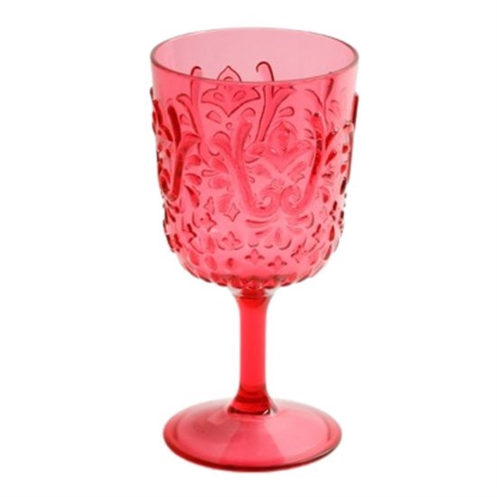 Sc Elmıra 8 Lı Akrılıc Kırmızı Goblet Set - 34794