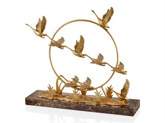 Yuvarlak Kuşlu Büyük Obje 78X21X70 Cm - 35345