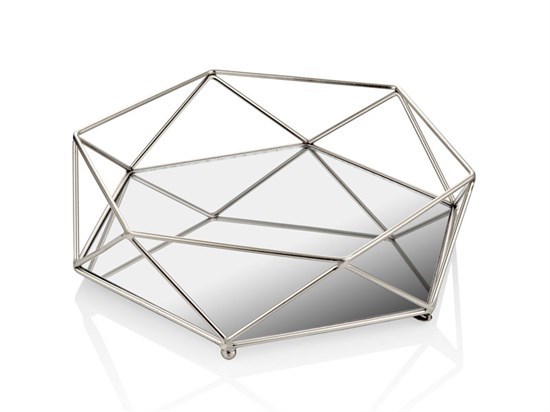 Polygon Silver Ayna 40 Cm - 35599